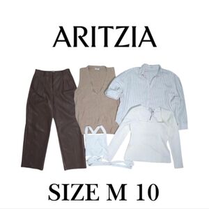 5 pcs Aritzia Style Bundle size Medium/10 tops, Faux leather pants, Sweater Vest